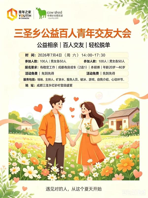 三圣乡百人交友联谊活动