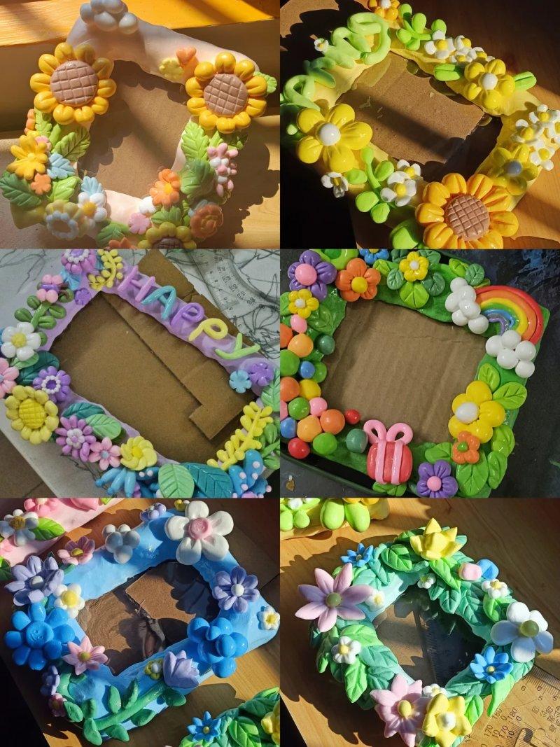 黏土浮雕亲子相框留存温馨时光手作课