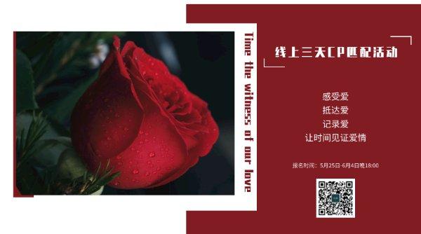 线上三天CP匹配活动，不见面也能擦出火花！