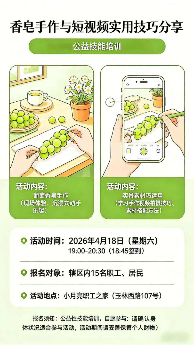 葡萄香皂手作与短视频剪辑技巧分享