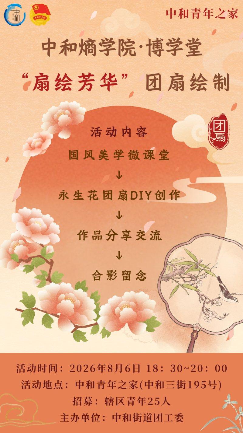 中和熵学院·博学堂“扇绘芳华”团扇绘制