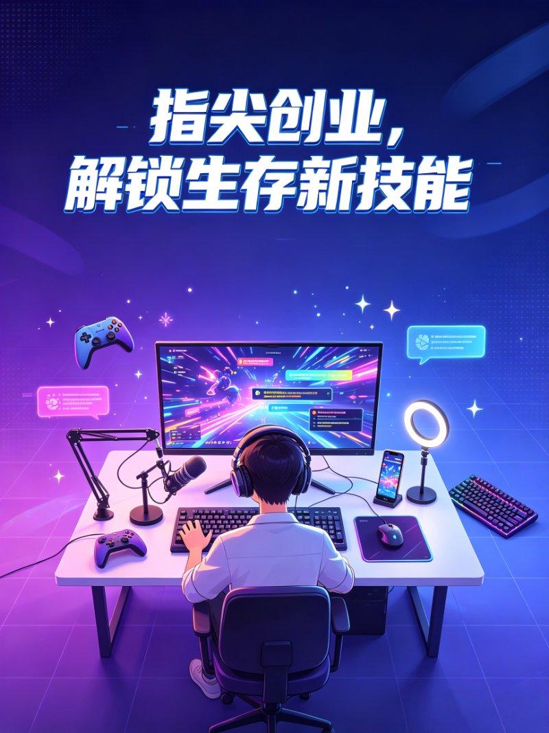 “指尖创业，解锁生存新技能” 游戏主播新手培训活动