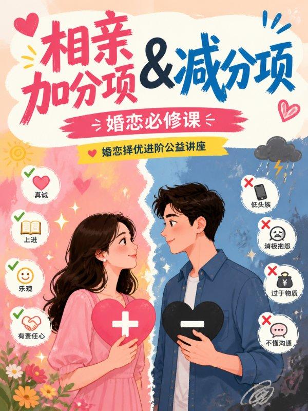 婚恋必修课 · 相亲加分项&减分项