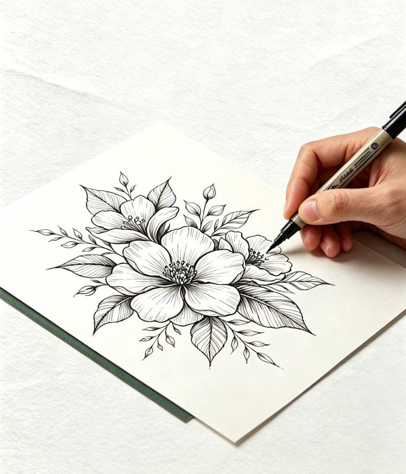 黑白线描画体验课活动